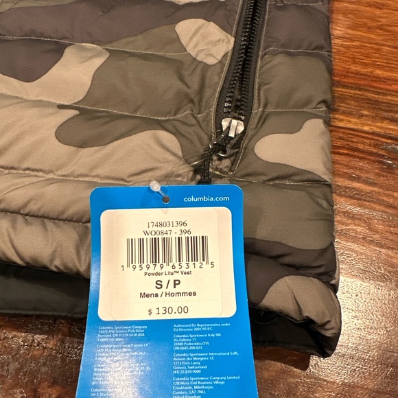 NWT! Columbia Omini Heat Stone Green Mod Camo Print Powder Lite™ Vest Men Size S - Picture 13 of 15